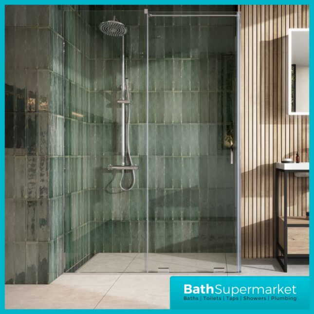 Sognare Momentum Chrome Sliding Wetroom Door & Optional Side Panel 2000mm