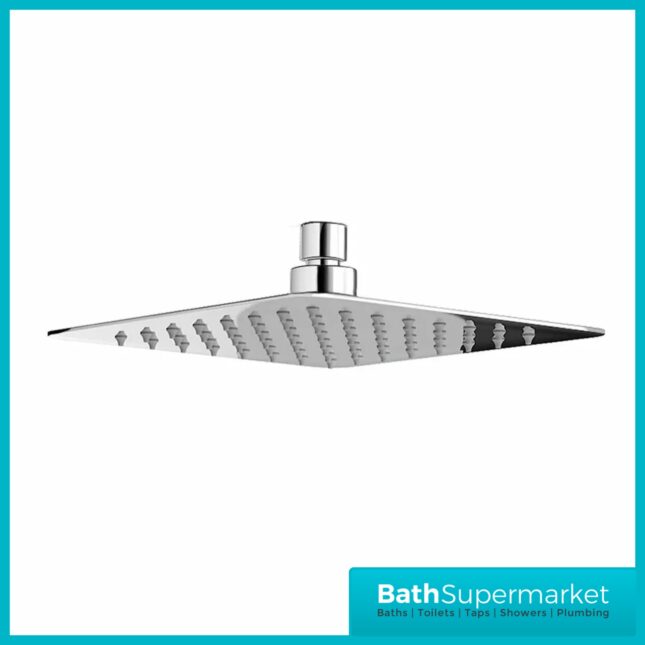 Tempo Flow Square Chrome 2 Way Concealed Thermostatic Shower Valve With Head & Handset