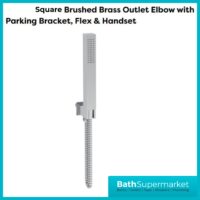 Tempo Flow Square Chrome 2 Way Concealed Thermostatic Shower Valve With Head & Handset