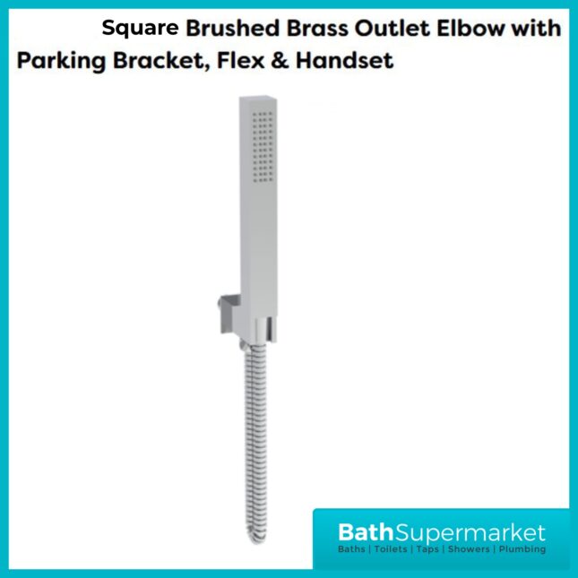 Tempo Flow Square Chrome 2 Way Concealed Thermostatic Shower Valve With Head & Handset