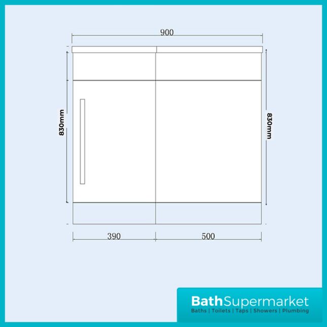 Matrix Storm Grey Gloss L Shaped Combination Basin WC Unit Pack 900mm – LH/RH