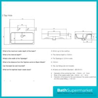 Tavistock Lansdown Matt Black Floorstanding Vanity Basin Unit 575mm - 1 Or 2 Tap Hole