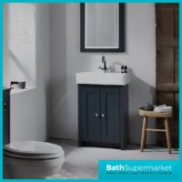 Tavistock Lansdown Matt Black Floorstanding Vanity Basin Unit 575mm - 1 Or 2 Tap Hole