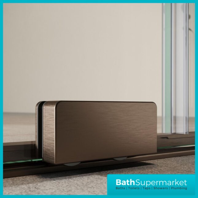 Sognare Momentum Brushed Bronze Sliding Wetroom Door & Optional Side Panel 2000mm