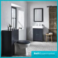 Tavistock Lansdown Matt Black Floorstanding Vanity Basin Unit 575mm – 1 Or 2 Tap Hole