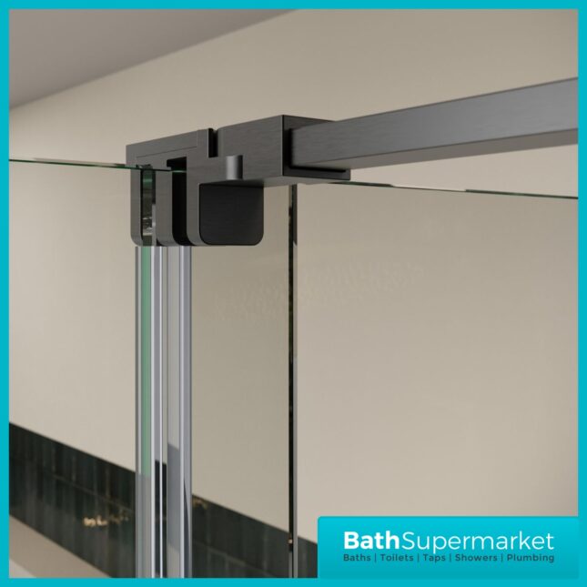Sognare Momentum Gunmetal Sliding Wetroom Door & Optional Side Panel 2000mm