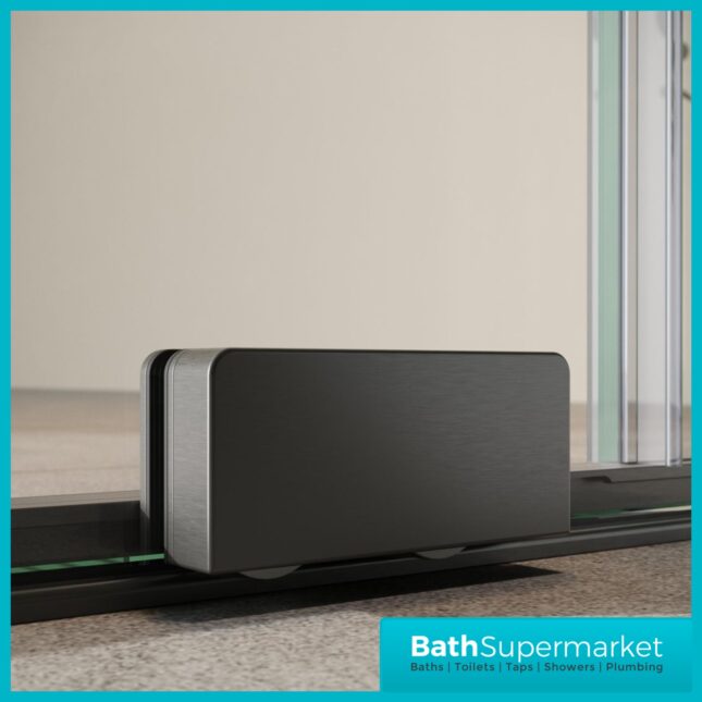 Sognare Momentum Gunmetal Sliding Wetroom Door & Optional Side Panel 2000mm