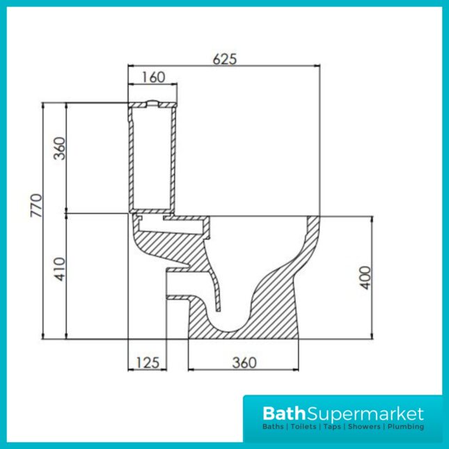 Tavistock Levant White Rimless Close Coupled WC Toilet & Thermoset Soft Close Seat