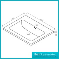 Sognare Ambience LED Wall Mounted Vanity Unit With Grey Basin 600mm