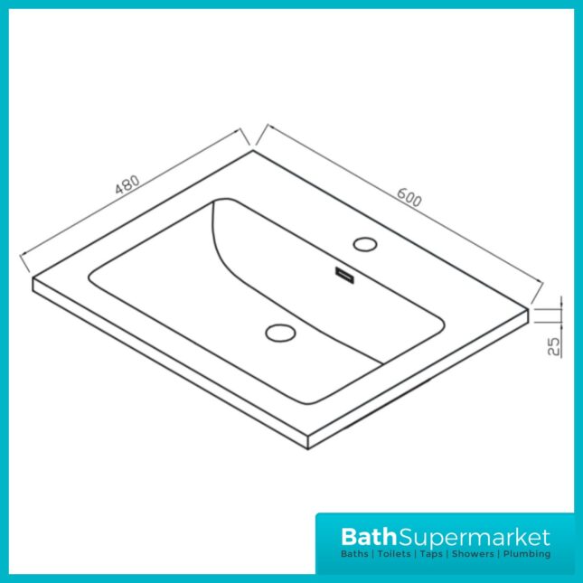 Sognare Ambience LED Wall Mounted Vanity Unit With Grey Basin 600mm