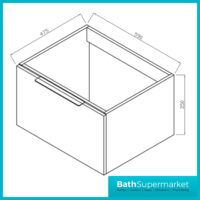 Sognare Ambience LED Wall Mounted Vanity Unit With Grey Basin 600mm