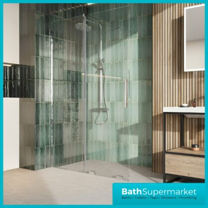 Sognare Momentum Chrome Sliding Wetroom Door & Optional Side Panel 2000mm