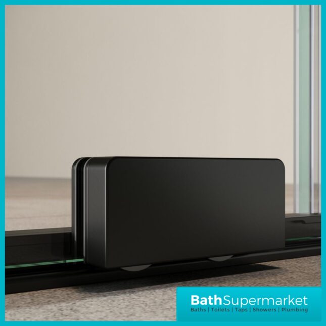 Sognare Momentum Black Sliding Wetroom Door & Optional Side Panel 2000mm High