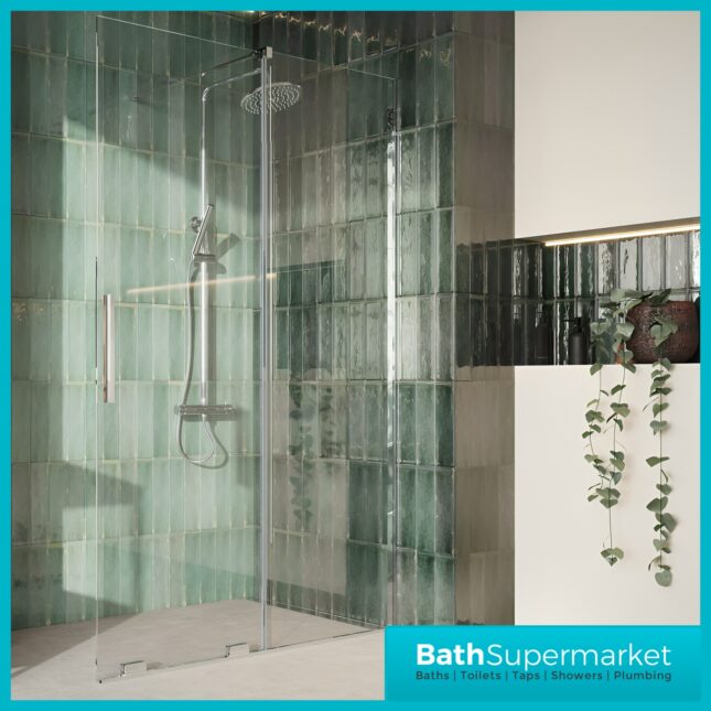 Sognare Momentum Chrome Sliding Wetroom Door & Optional Side Panel 2000mm