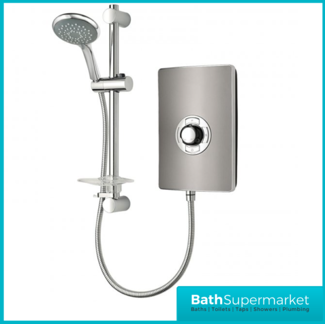 Triton Aspirante Gunmetal Electric Shower 8.5kW Or 9.5kW