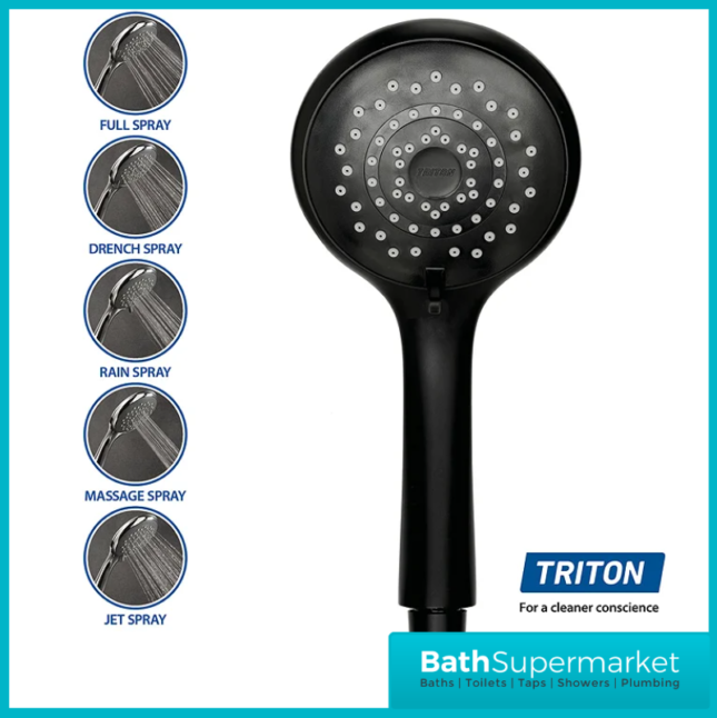 Triton Amala Black/Brushed Copper Electric Shower 8.5kW Or 9.5kW