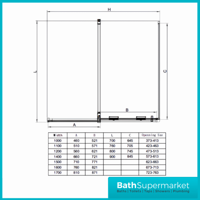 Sognare Momentum Brushed Brass Sliding Wetroom Door & Optional Side Panel 2000mm