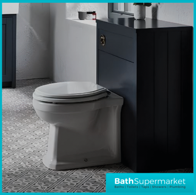 Tavistock Lansdown Traditional Matt Black Back To Wall WC Toilet Unit