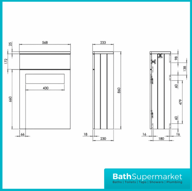 Tavistock Lansdown Traditional Matt Black Back To Wall WC Toilet Unit