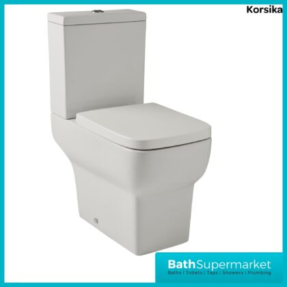 Kartell Korsika Close Coupled WC Toilet Pan & Soft Close Seat