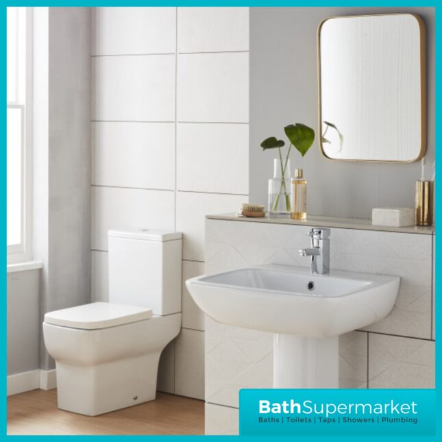 Kartell Korsika Close Coupled WC Toilet Pan & Soft Close Seat