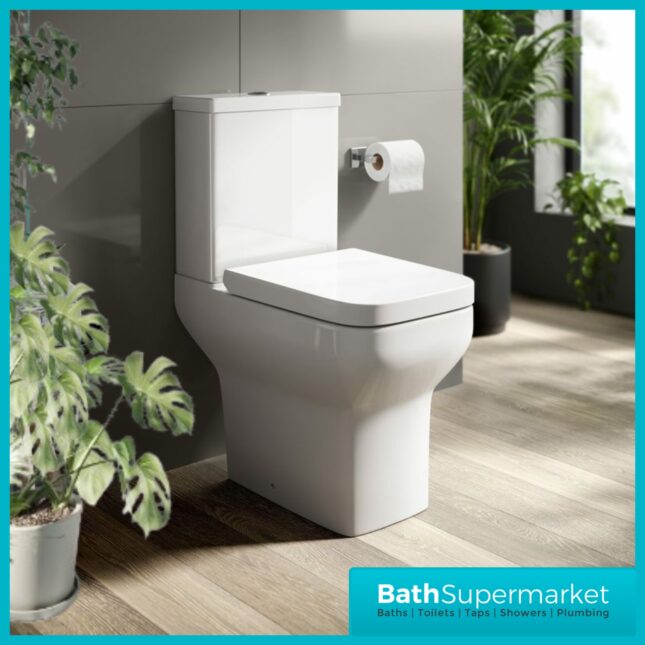 Kartell Korsika Close Coupled WC Toilet Pan & Soft Close Seat