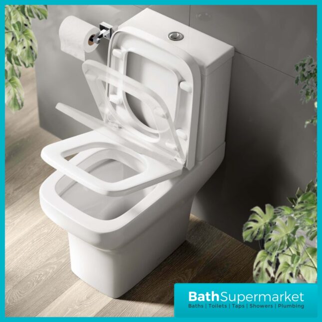 Kartell Korsika Close Coupled WC Toilet Pan & Soft Close Seat