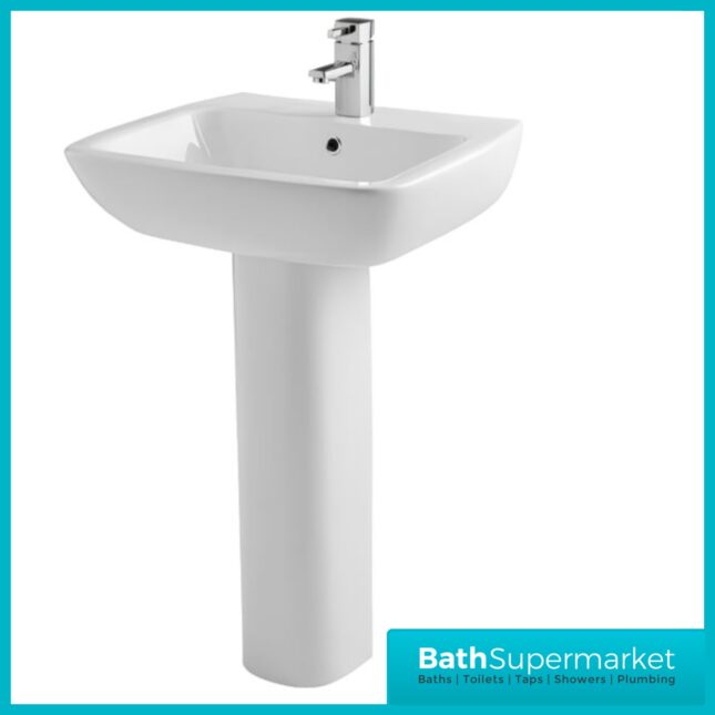 Kartell K-Vit Korsika 1TH Basin And Full Pedestal 550mm
