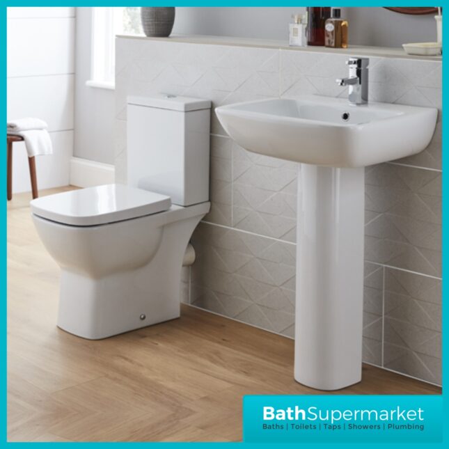 Kartell K-Vit Korsika 1TH Basin And Full Pedestal 550mm