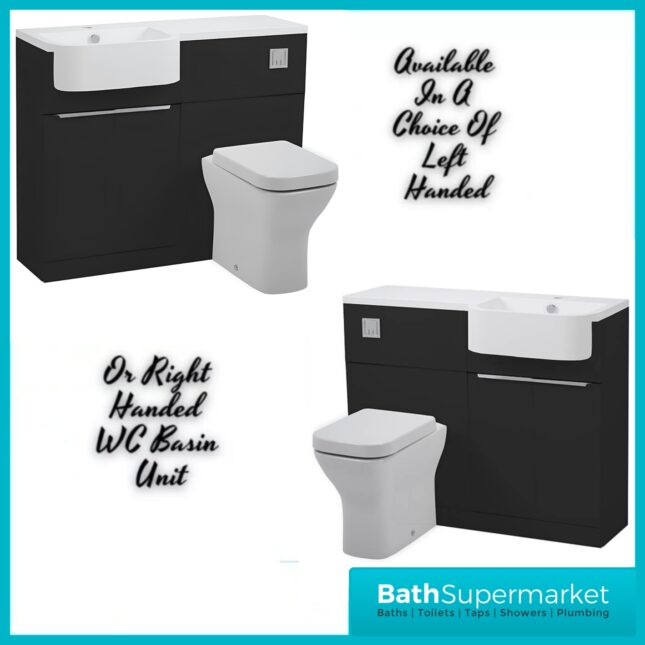 Tavistock Match Gloss Clay D Shape Basin WC Unit Furniture Pack 1000mm – LH/RH