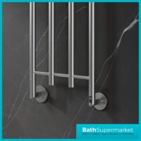 Reina Solara Designer Polished Stainless Steel Dry Electric Radiator 400mm x 1500mm