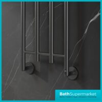 Reina Solara Designer Gun Metal Dry Electric Radiator 400mm x 1500mm