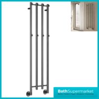 Reina Solara Designer Gun Metal Dry Electric Radiator 400mm x 1500mm