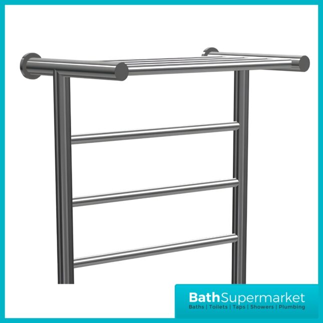Reina Maira Dry Electric Stainless Steel Designer Heated Towel Rail 500mm Width