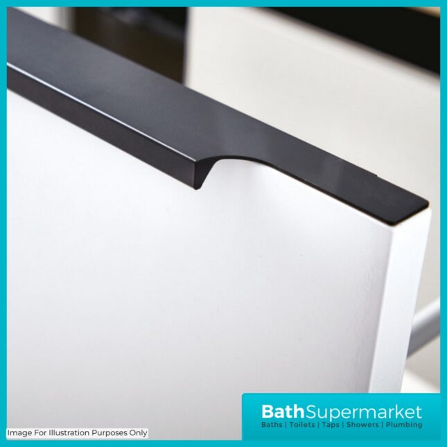 Sognare Muro Plus 1200mm Grey Wall Hung Double Basin Vanity Unit – Chrome/Black Handle