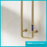 Reina Pelmo Brushed Brass Dry Electric Towel Radiator 200mm x 1500mm