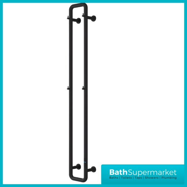 Reina Pelmo Matt Black Dry Electric Towel Radiator 200mm x 1500mm