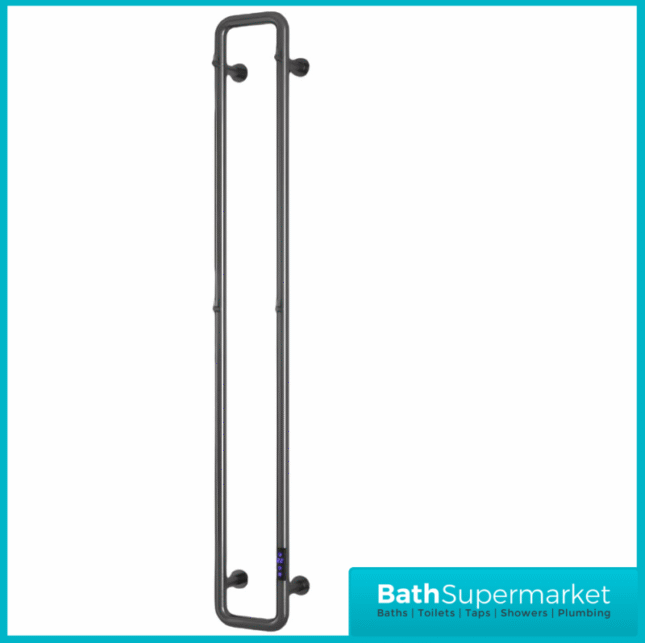 Reina Pelmo Gun Metal Dry Electric Towel Radiator 200mm x 1500mm