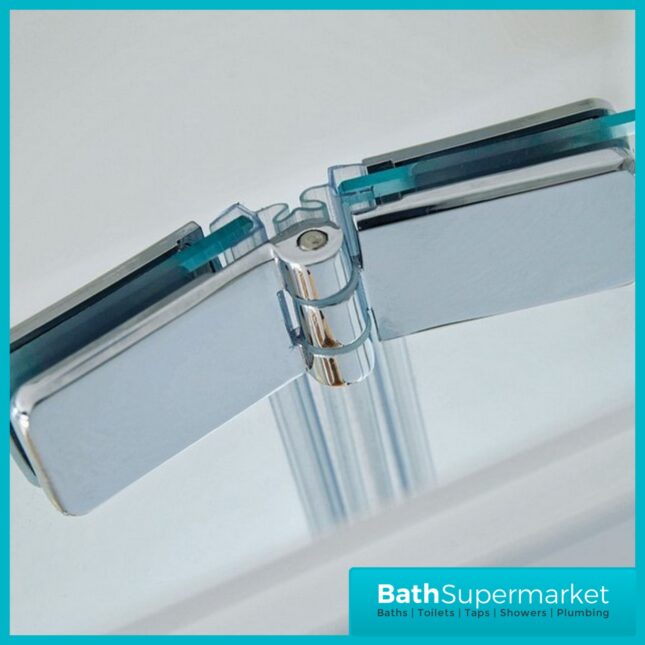 Scudo S6 1000mm Semi Frameless Bifold Shower Door in Chrome - Image 3