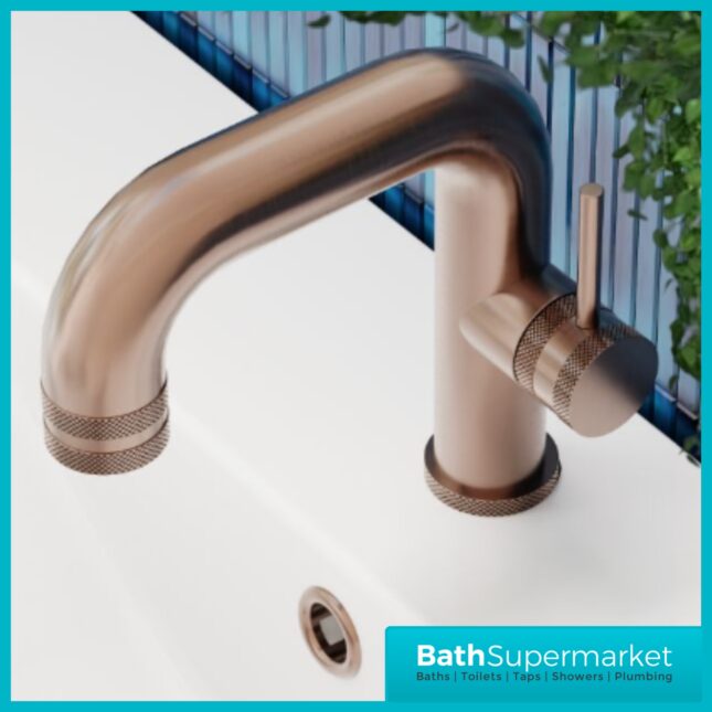 Sognare Core Brushed Bronze Side Lever Mono Basin Mixer Tap