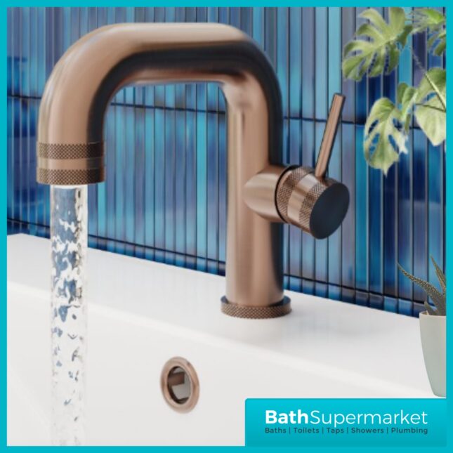 Sognare Core Brushed Bronze Side Lever Mono Basin Mixer Tap