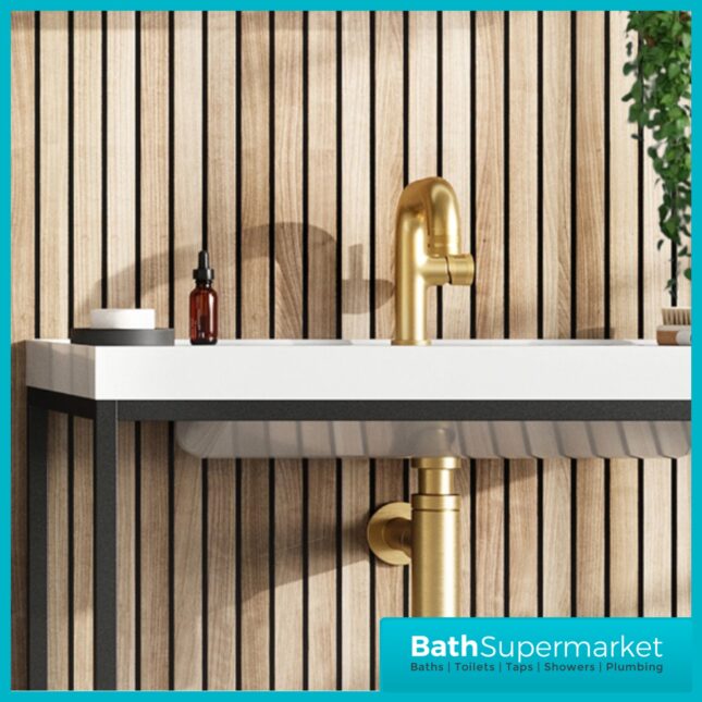 Sognare Core Brushed Brass Side Lever Mono Basin Mixer Tap
