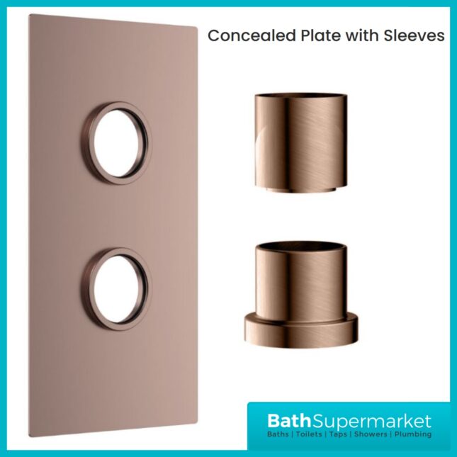 Sognare Core Concealed 1 Outlet Shower Valve With Gunmetal Brushed Bronze Or Nickel Plate & Handles