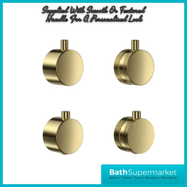 Sognare Core Concealed 2 Outlet Shower Valve With Chrome, Black Or Brushed Brass Plate & Handles