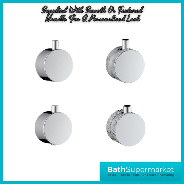 Sognare Core Concealed 2 Outlet Shower Valve With Chrome, Black Or Brushed Brass Plate & Handles