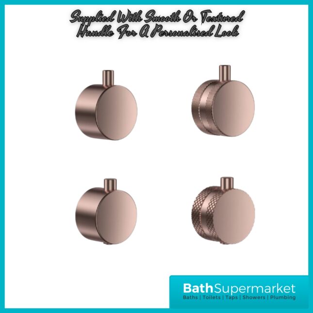 Sognare Core Concealed 2 Outlet Shower Valve With Gunmetal Brushed Bronze Or Nickel Plate & Handles