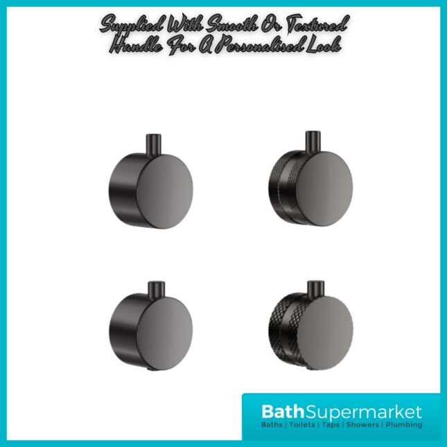 Sognare Core Concealed 2 Outlet Shower Valve With Gunmetal Brushed Bronze Or Nickel Plate & Handles