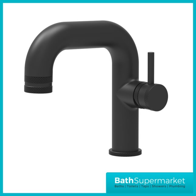 Sognare Core Matte Black Side Lever Mono Basin Mixer Tap