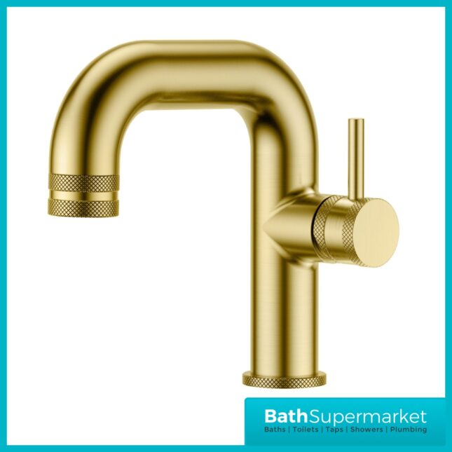 Sognare Core Brushed Brass Side Lever Mono Basin Mixer Tap