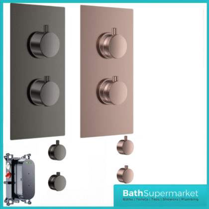 Sognare Core Concealed 1 Outlet Shower Valve With Gunmetal Brushed Bronze Or Nickel Plate & Handles